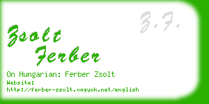 zsolt ferber business card